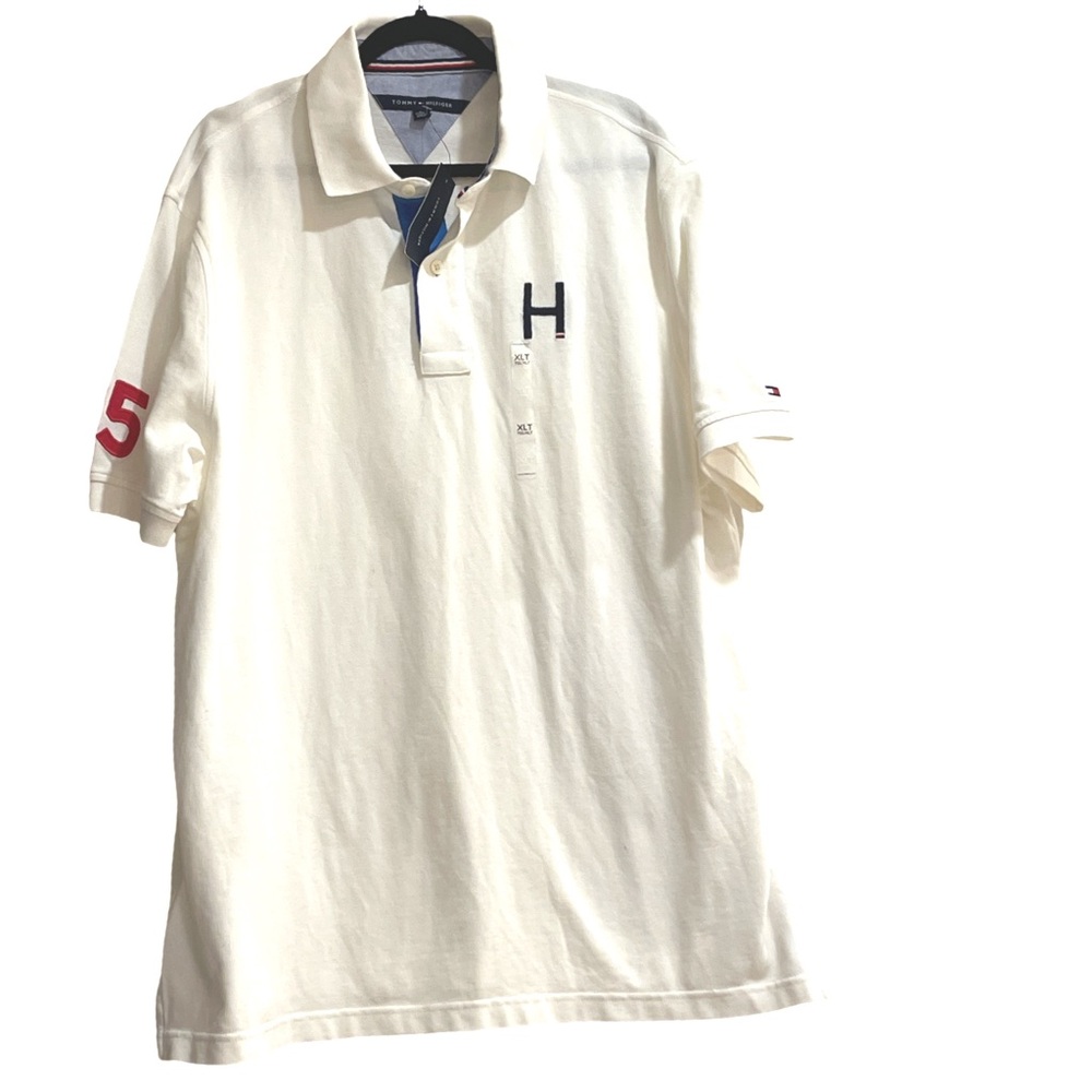Tommy Hilfiger Men's Cream Polo Shirt size XLT
